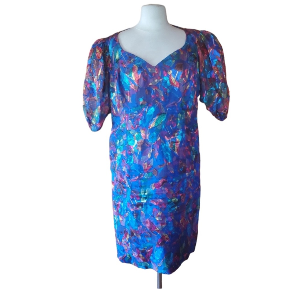 Vintage Unlabeled Multi-Color Party Dress